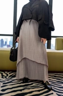 Jamila Pleated Skirt Grey
