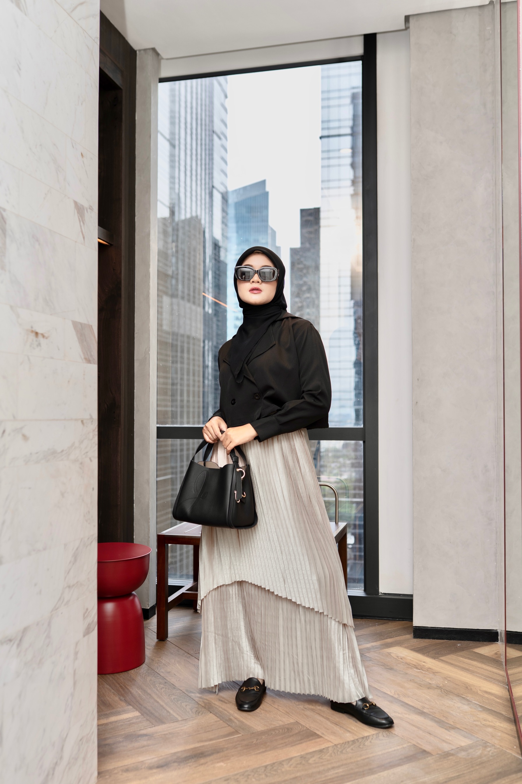 Jamila Pleated Skirt Ivory