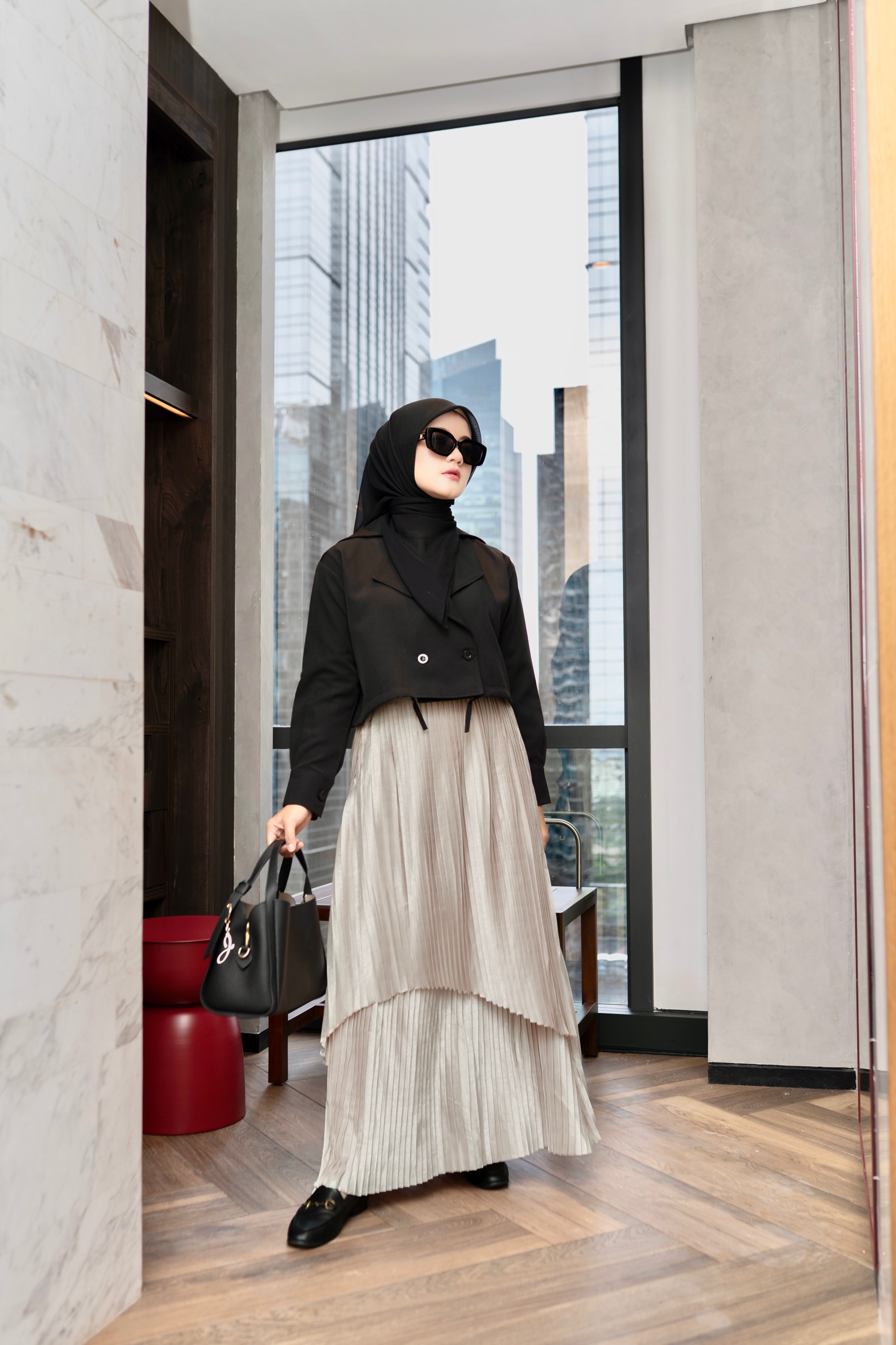 Jamila Pleated Skirt Ivory