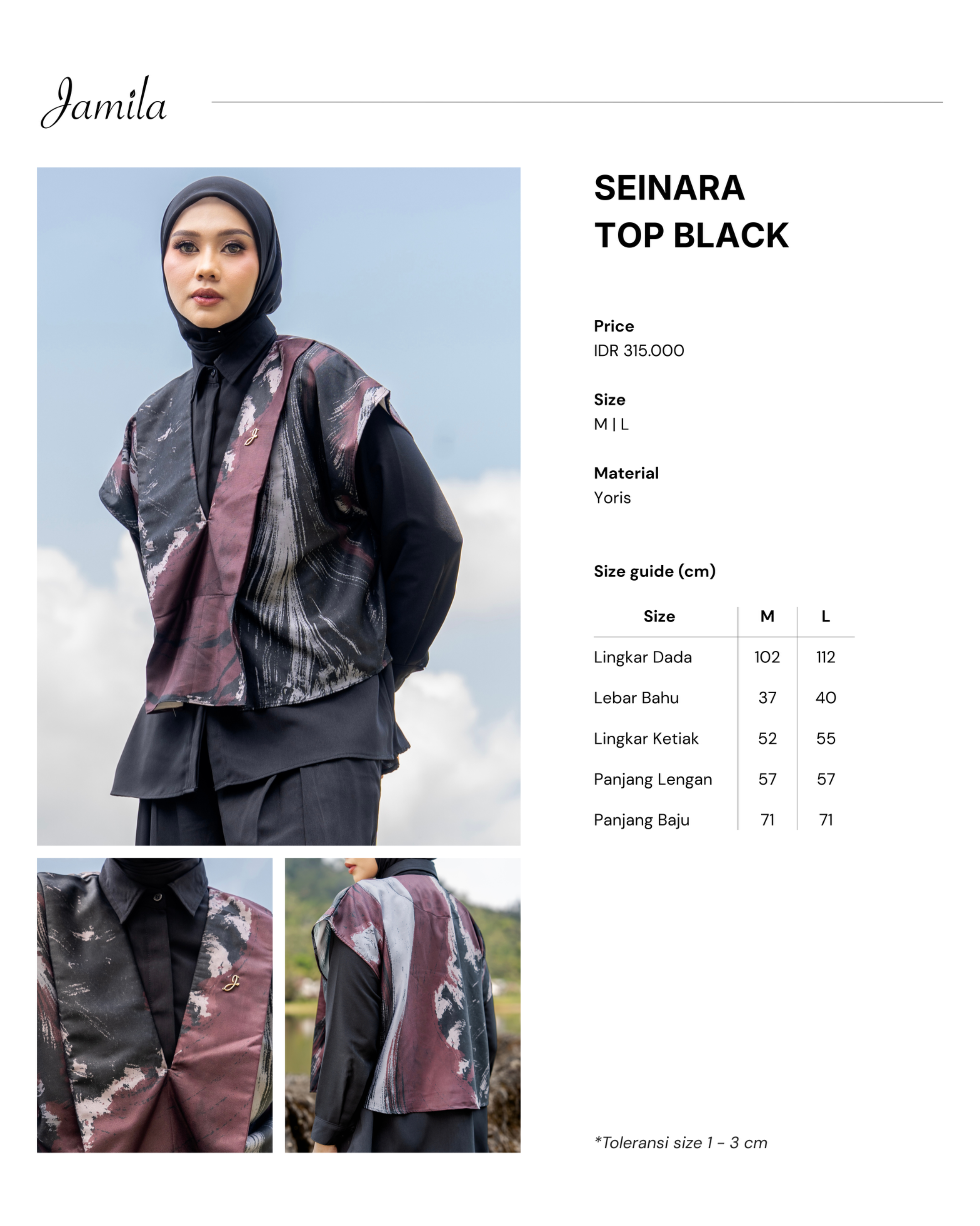 Seinara Top Black