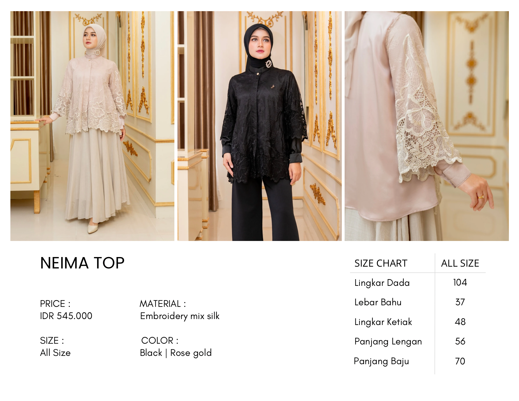 Neima Top Rose Gold