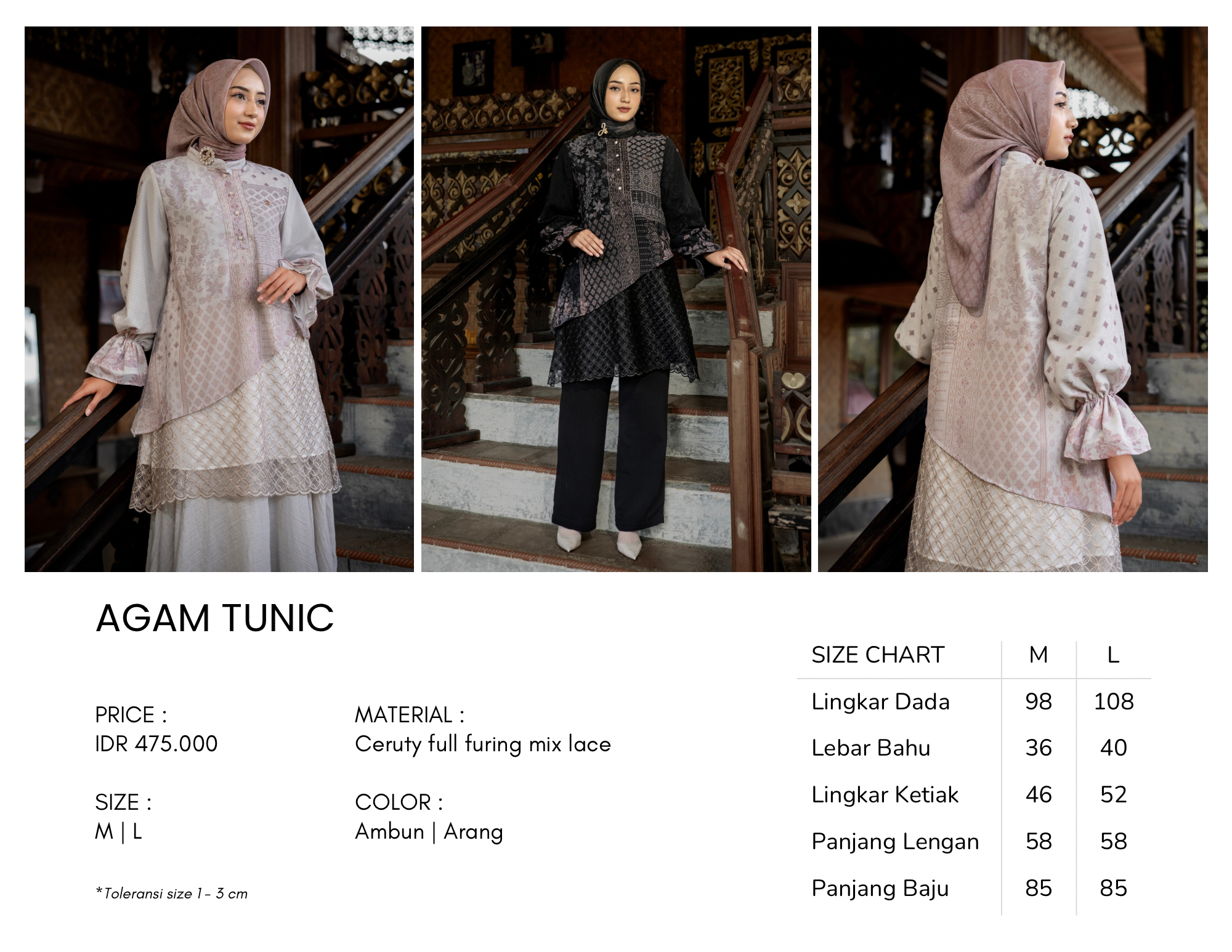 Agam Tunic Arang 