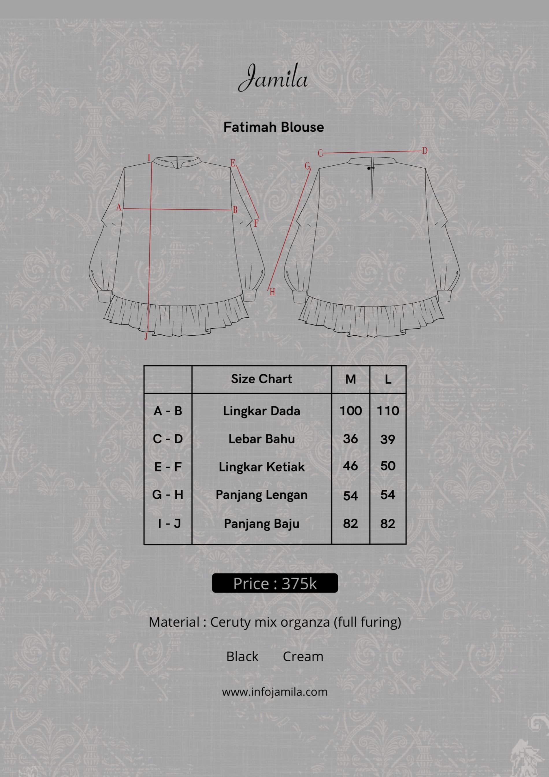 Fatimah Blouse Black