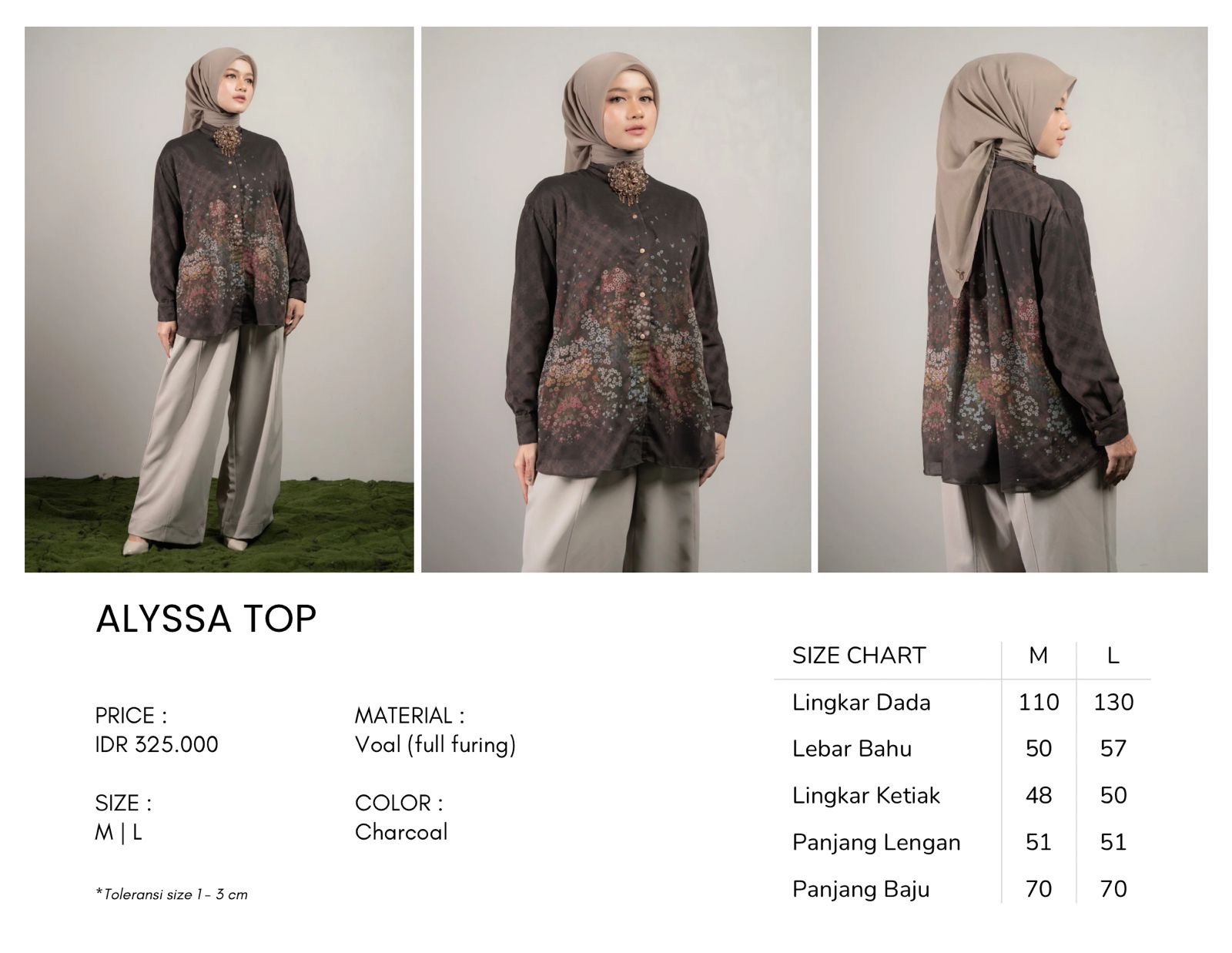 Alyssa Top Charcoal