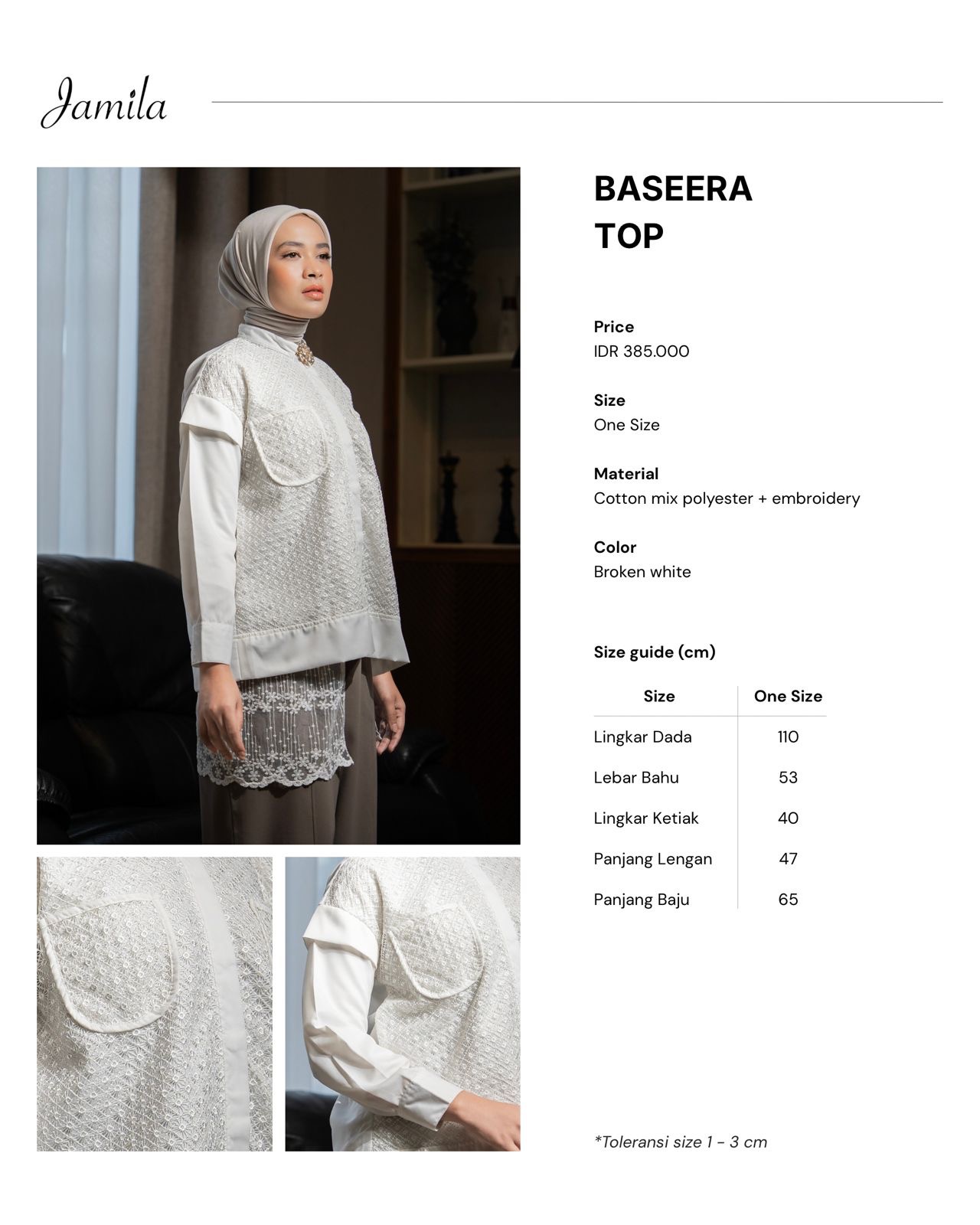 Baseera Top Broken White