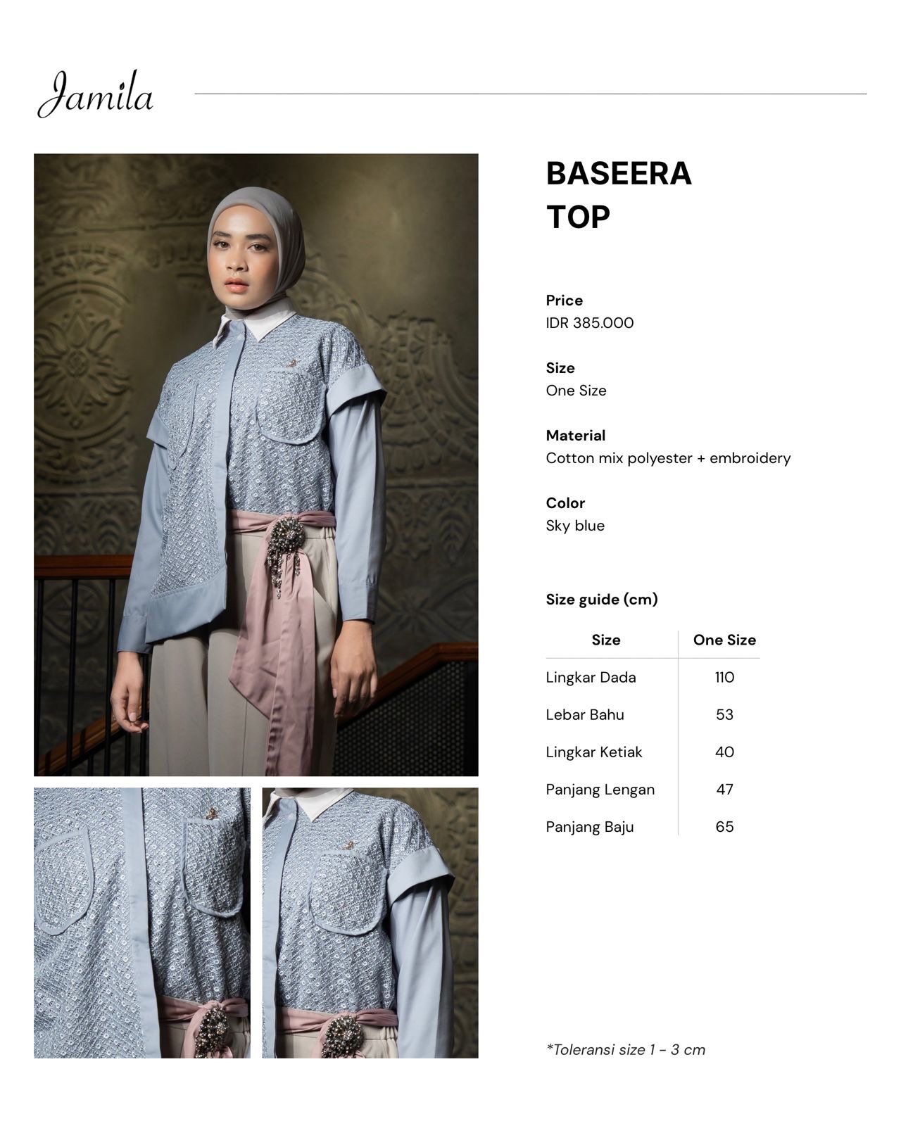 Baseera Top Sky Blue 