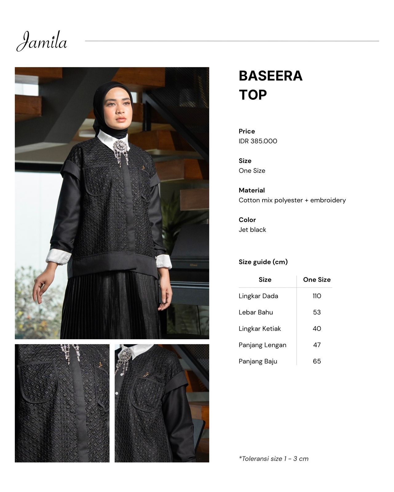 Baseera Top Jet Black