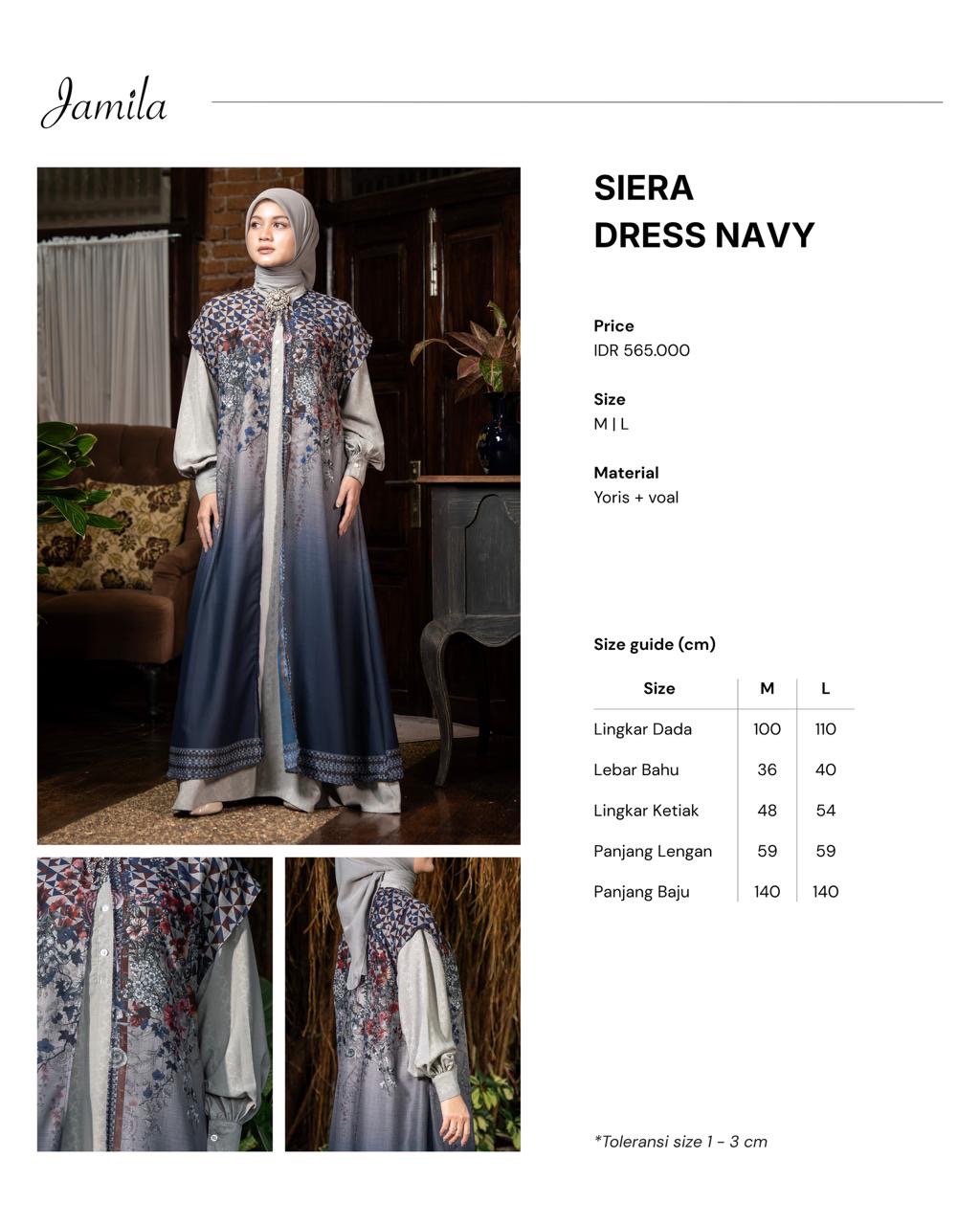 Siera dress navy