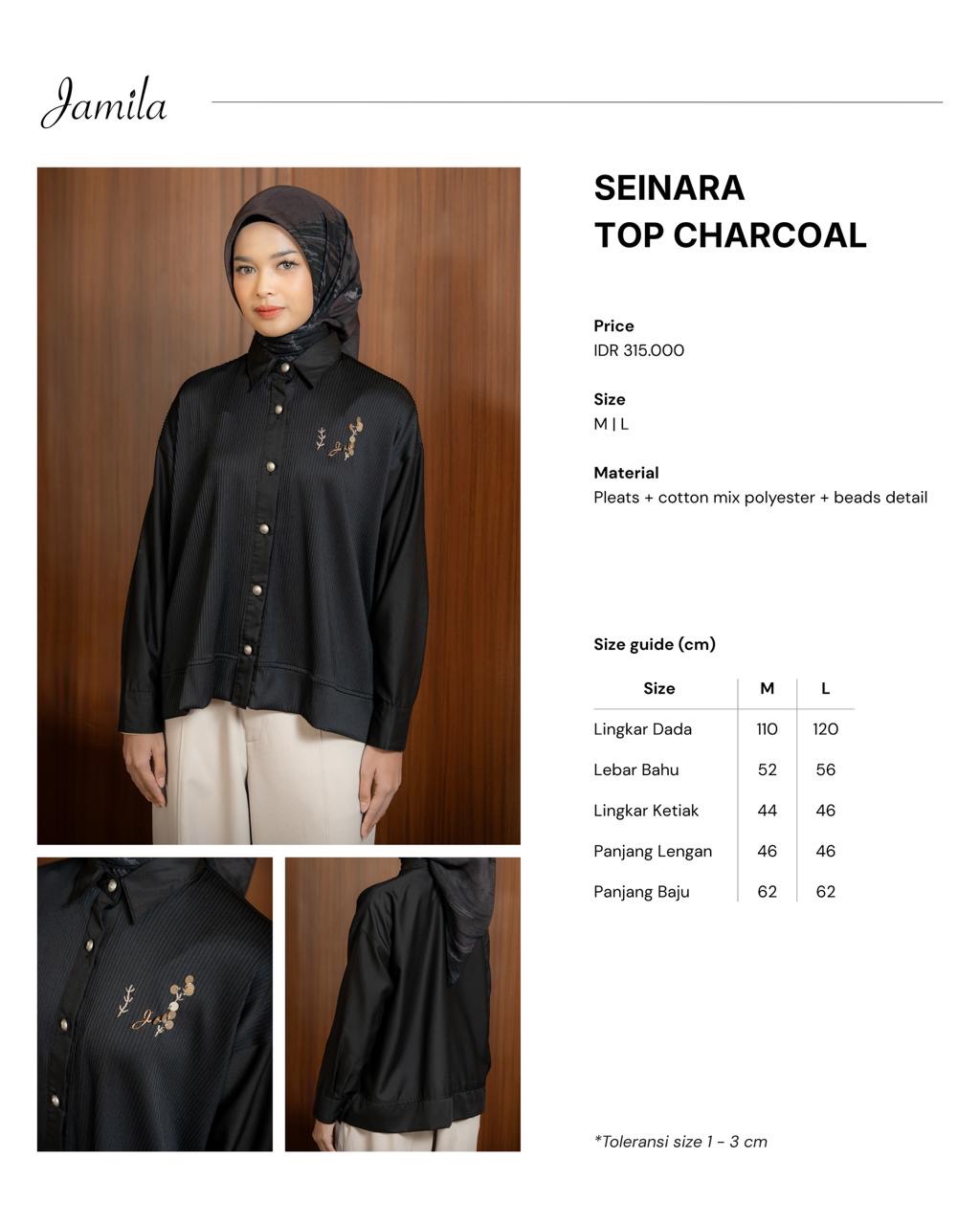 Seinara Top Charcoal