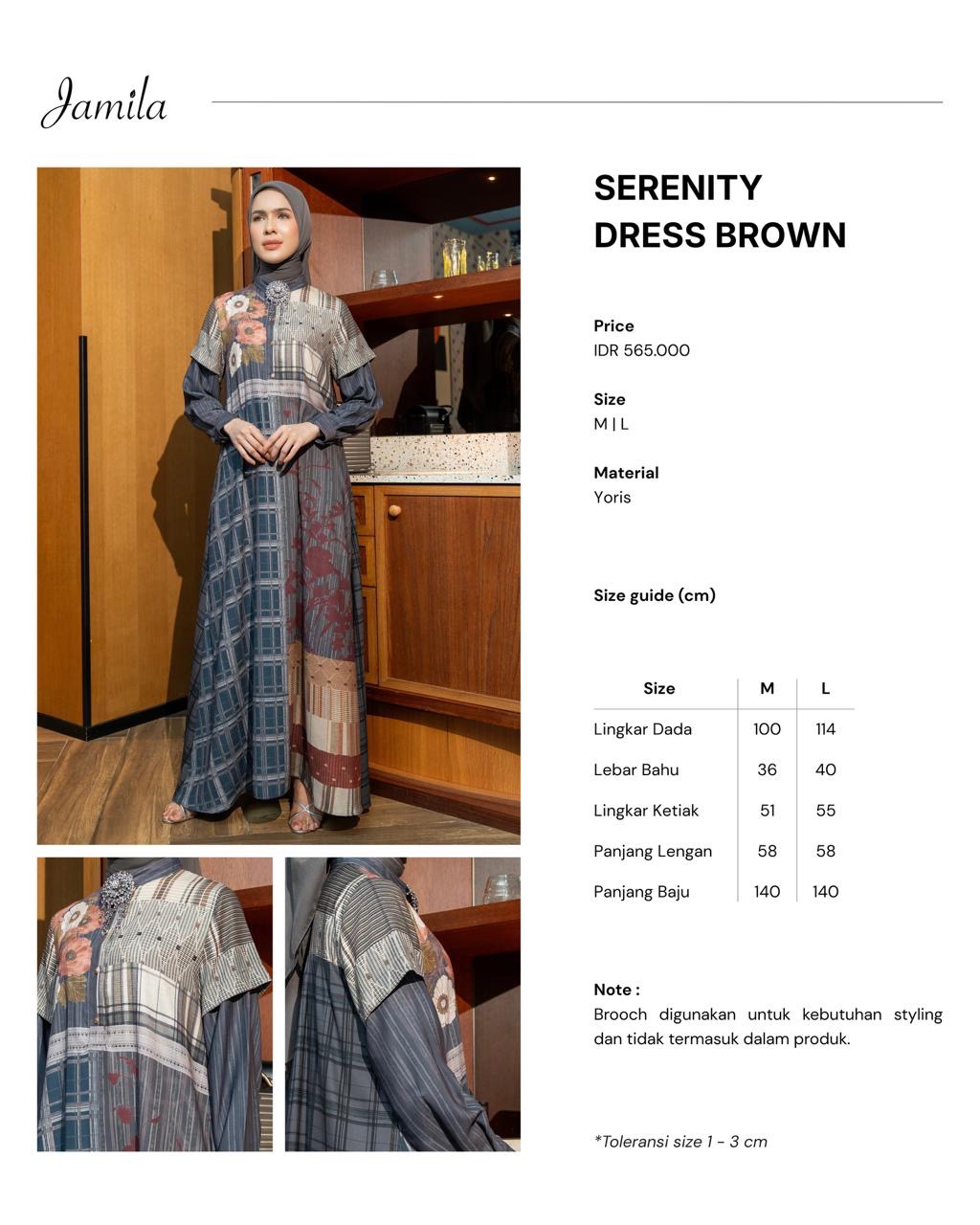 Serenity Dress Brown