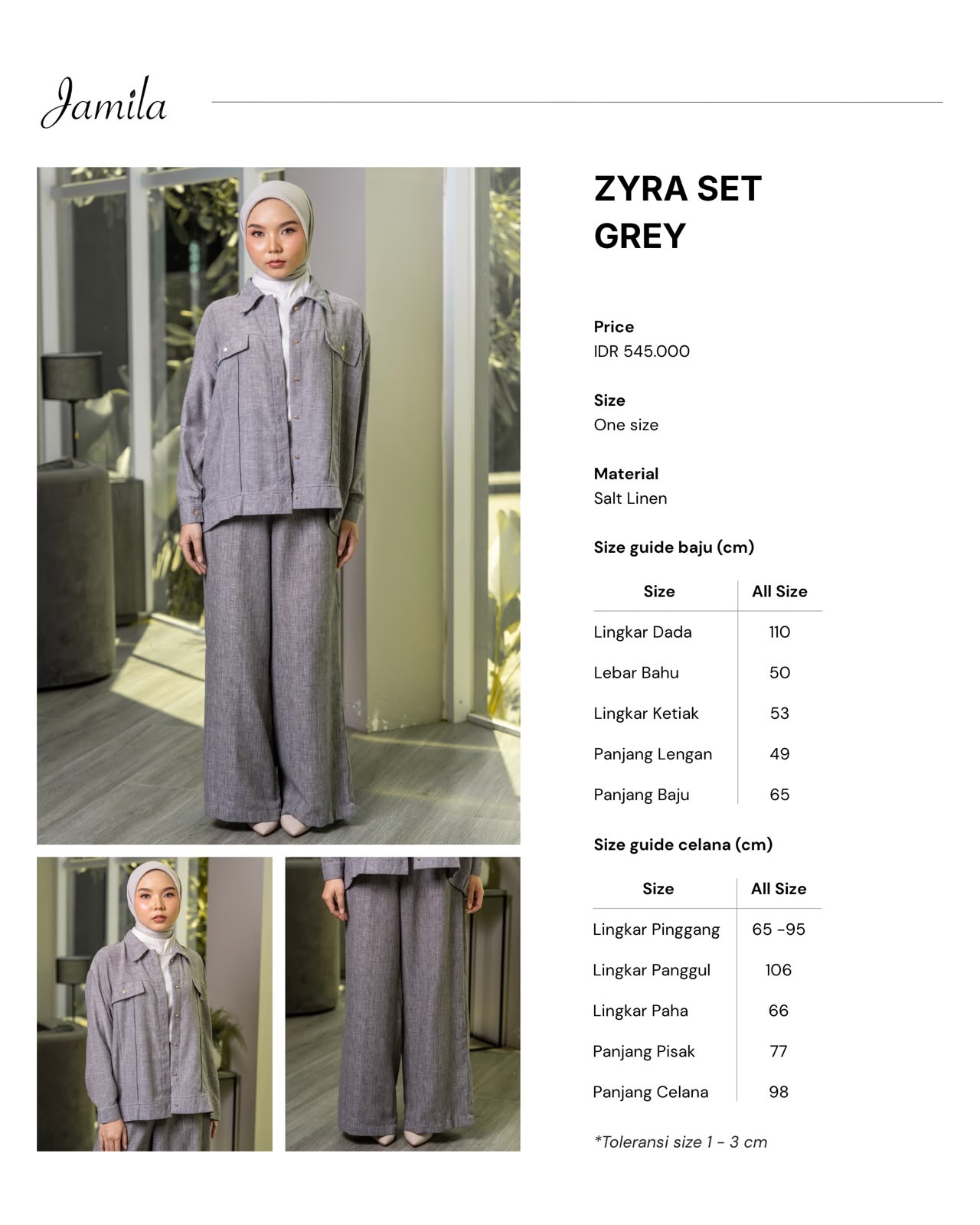 Zyra Set Grey 