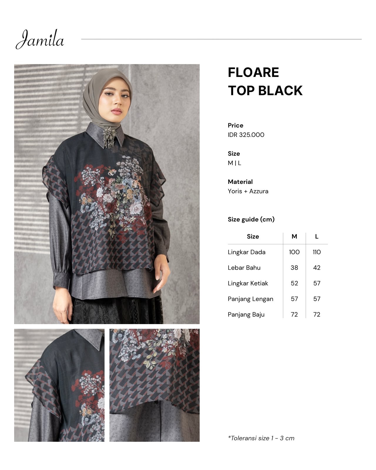 Floare Top Black