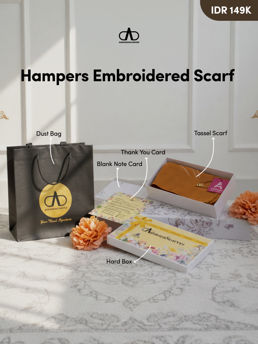 Hampers Embroidered Scarf