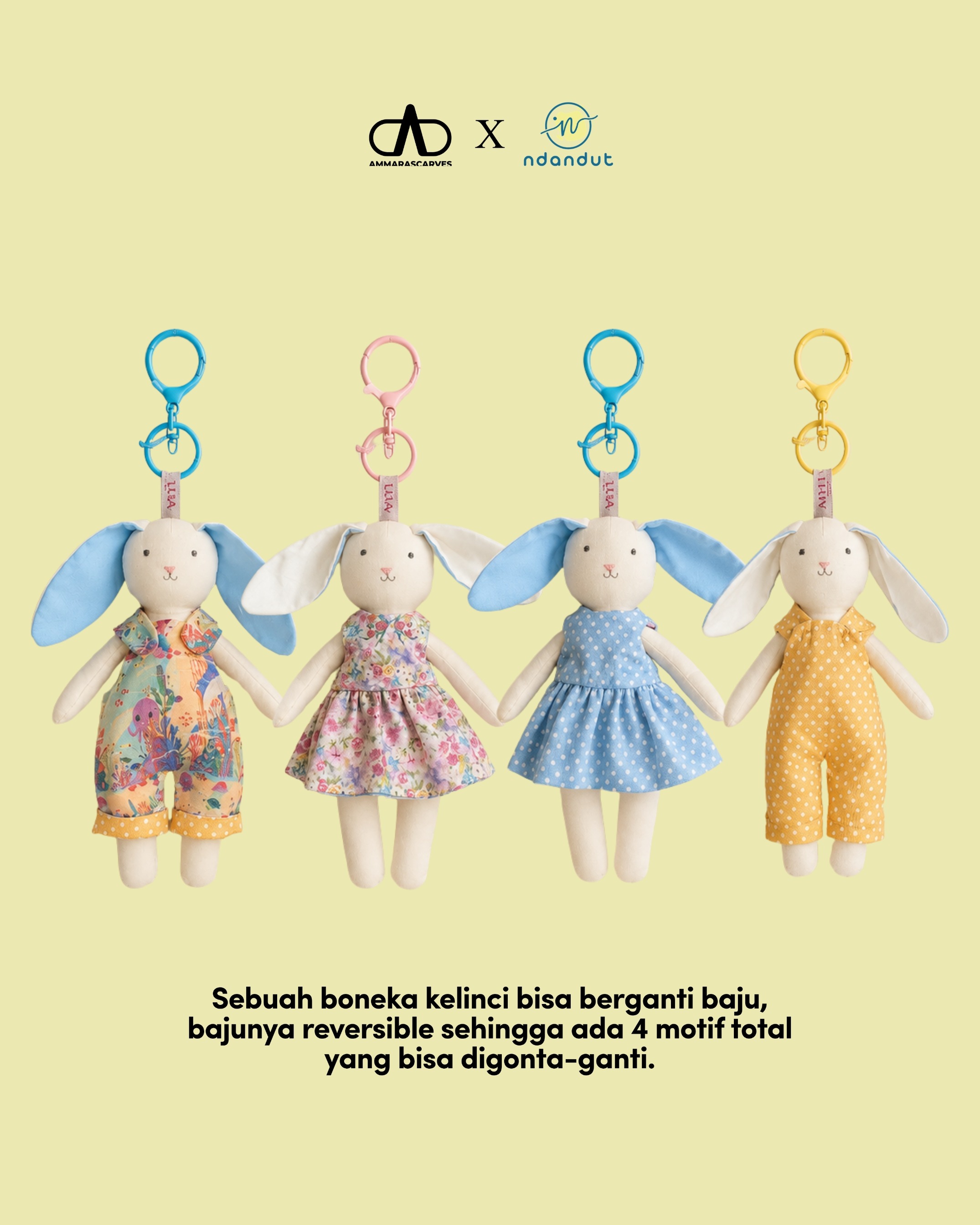 Little Bunny Key Chain from AmmaraXNdandut Collaborative Project