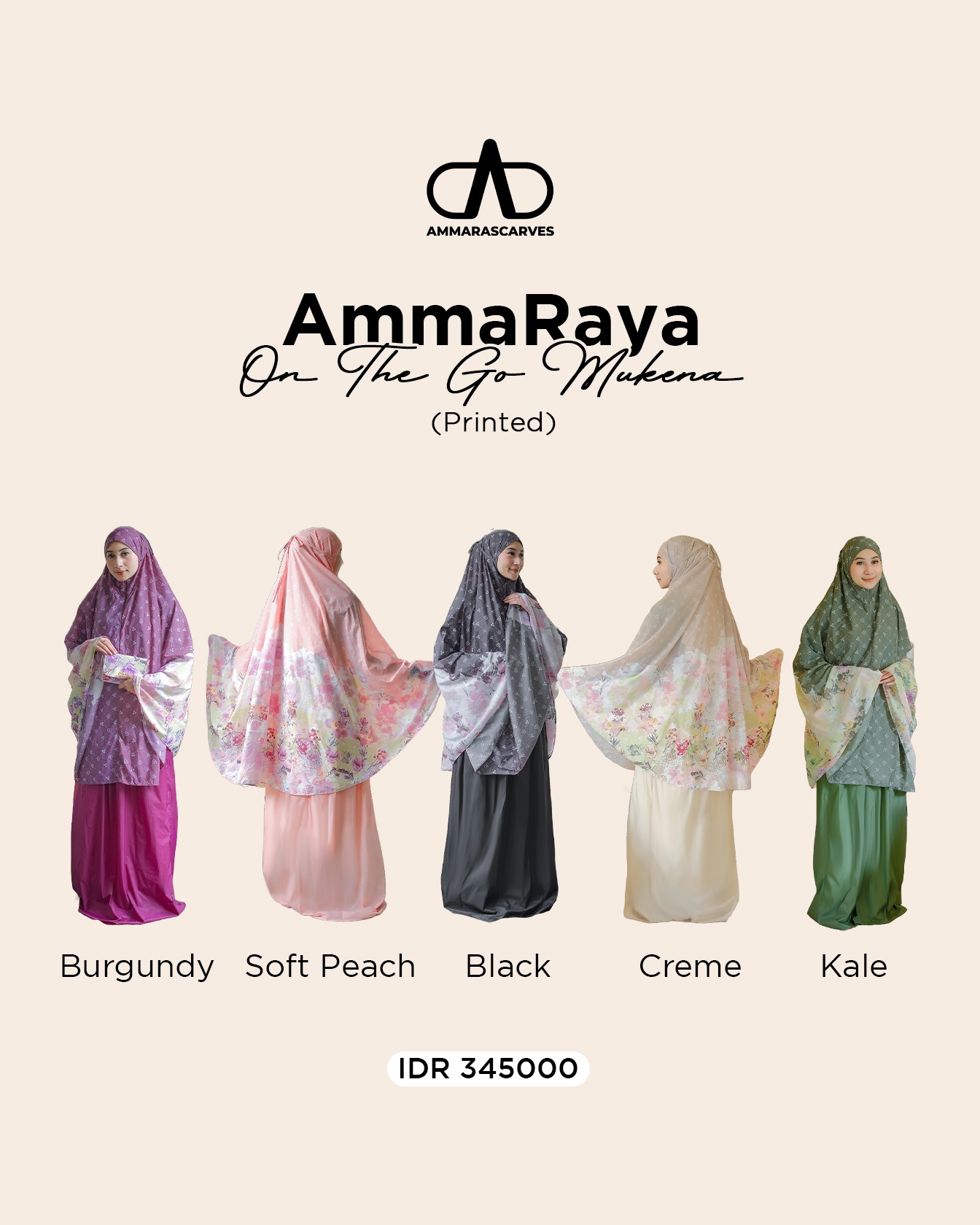 ARaya On The Go Travel Mukena (Printed)