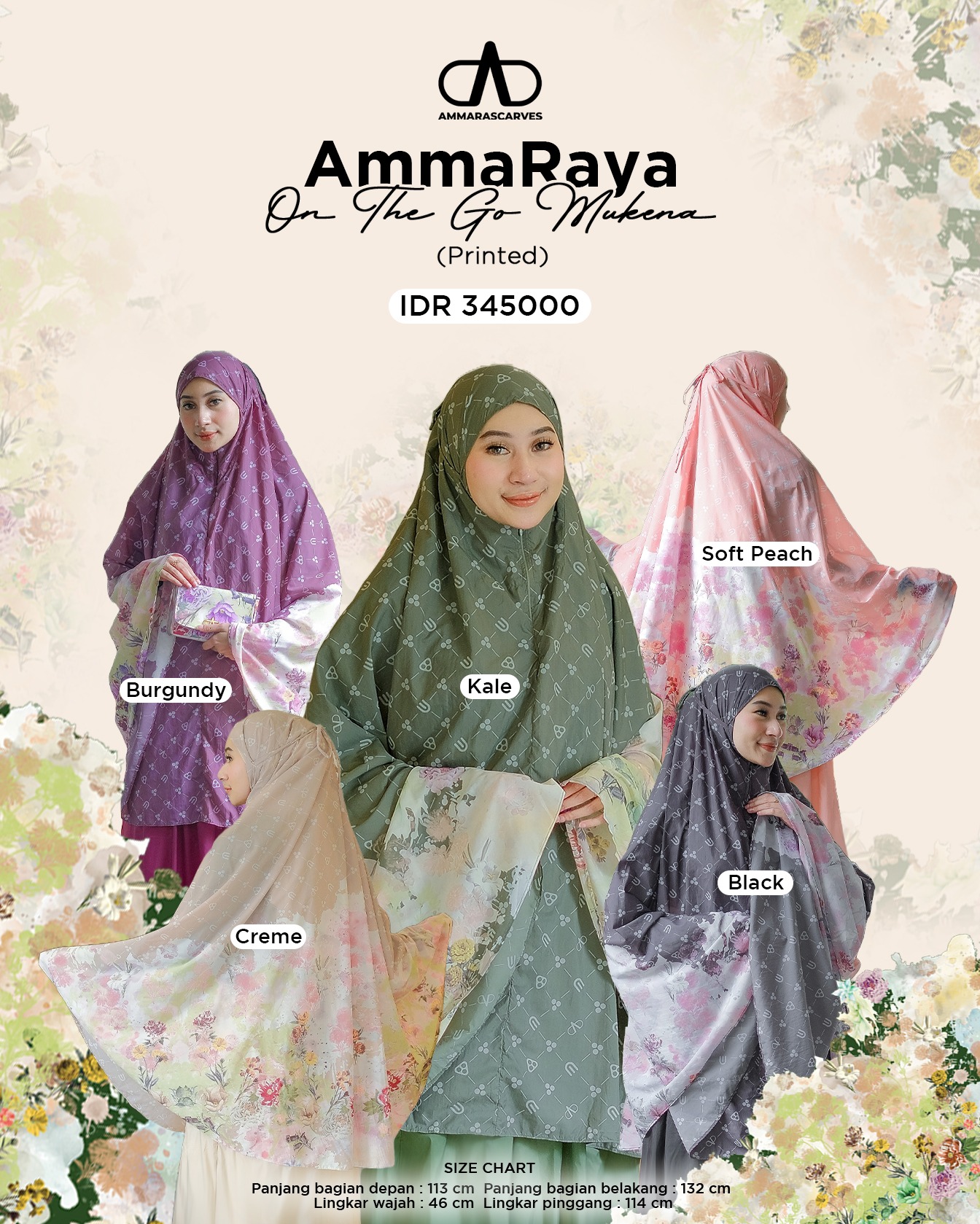 ARaya On The Go Travel Mukena (Printed)