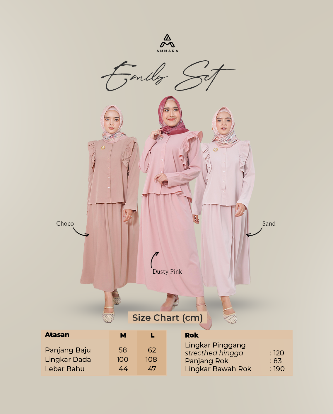Set Emily (Atasan dan Rok)
