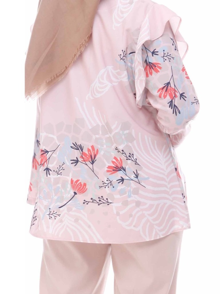 TOP Printed Blossom PEACH size L