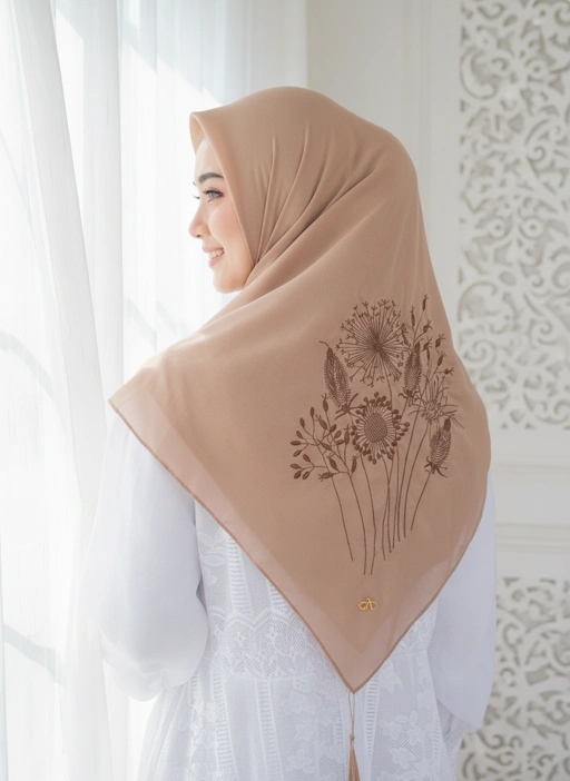 Image of Embroidery Tassel Scarf