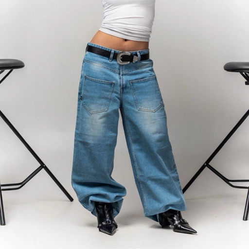 Image of DEMOAN - REVERSE BAGGY JEANS
