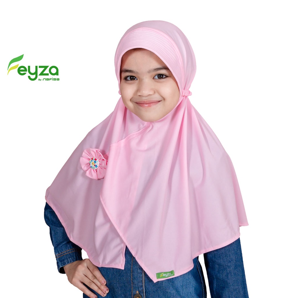 Nafisa Feyza Velika - Jilbab Instan Anak Bergo Bahan Kaos PE Usia 4-6 Tahun