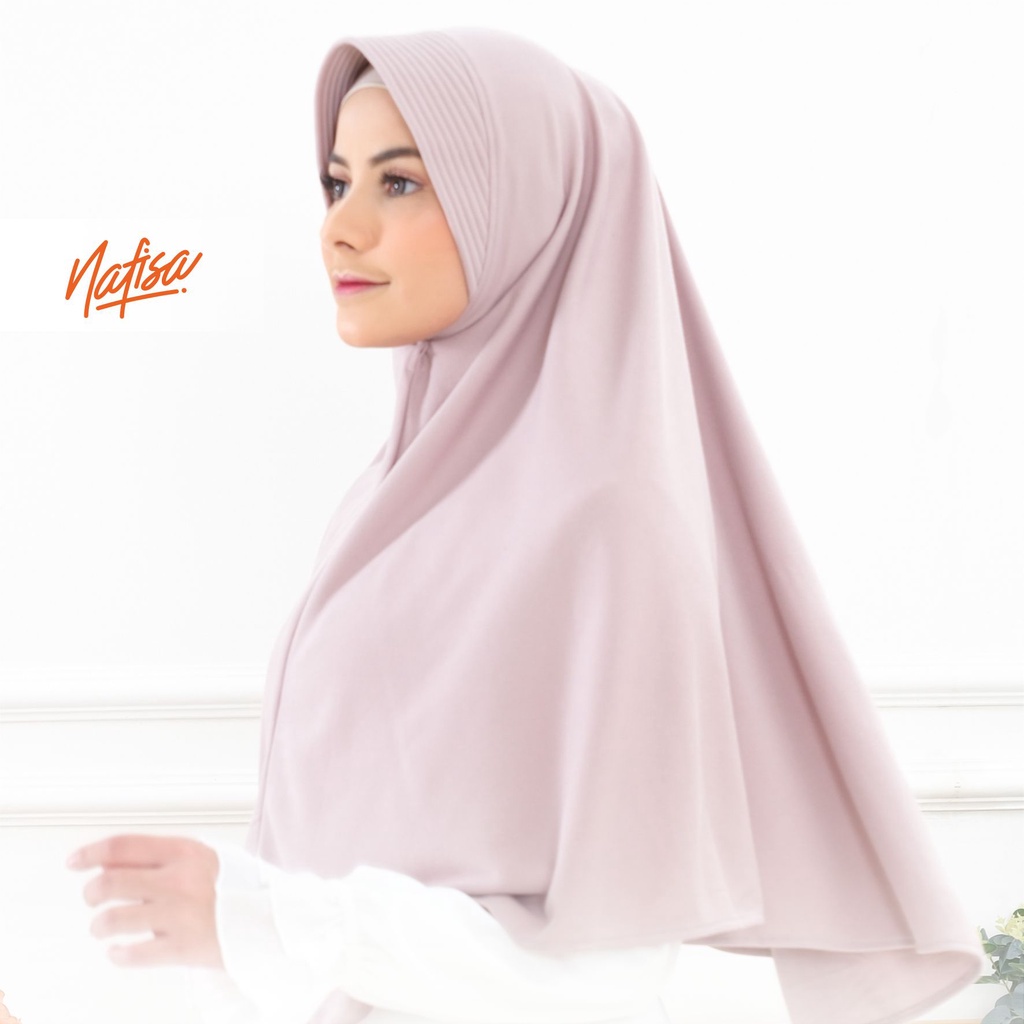 Nafisa Asha Premium - Hijab Instan Kaos Premium Bergo Pet Antem