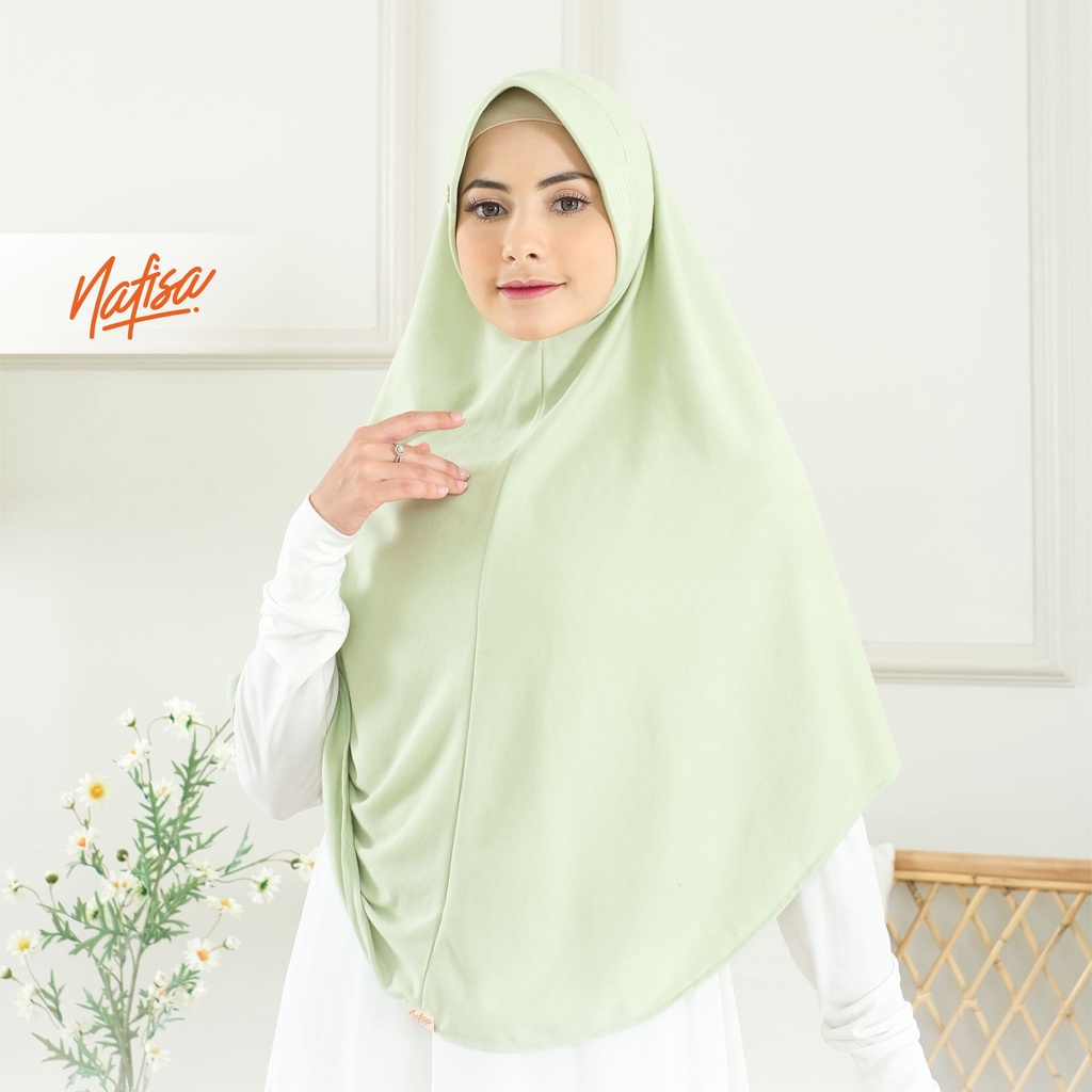 Nafisa Instan Azqila Premium - Hijab Instan Jilbab Bergo Bahan Kaos Premium & Lycra High Quality