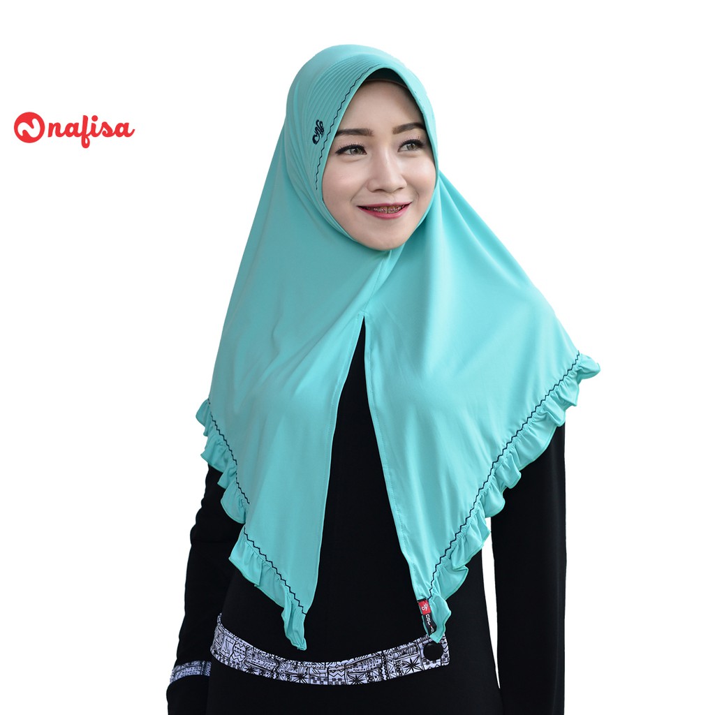 Nafisa Eliska - Kerudung Instan Belah Tengah - Jilbab Bergo Segitiga