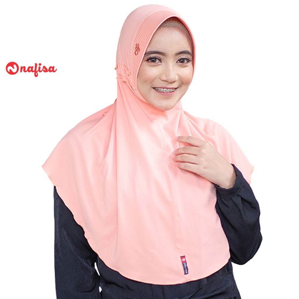 Nafisa Santai Lycra Eksklusif - Jilbab Instan Serut Bergo Size Lengkap