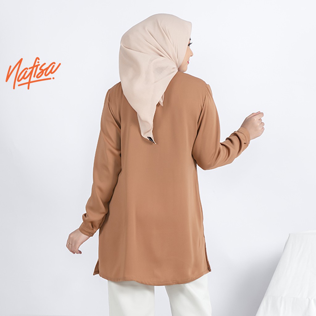 Nafisa Loria - Kemeja Atasan Muslim Wanita Size M, L, XL