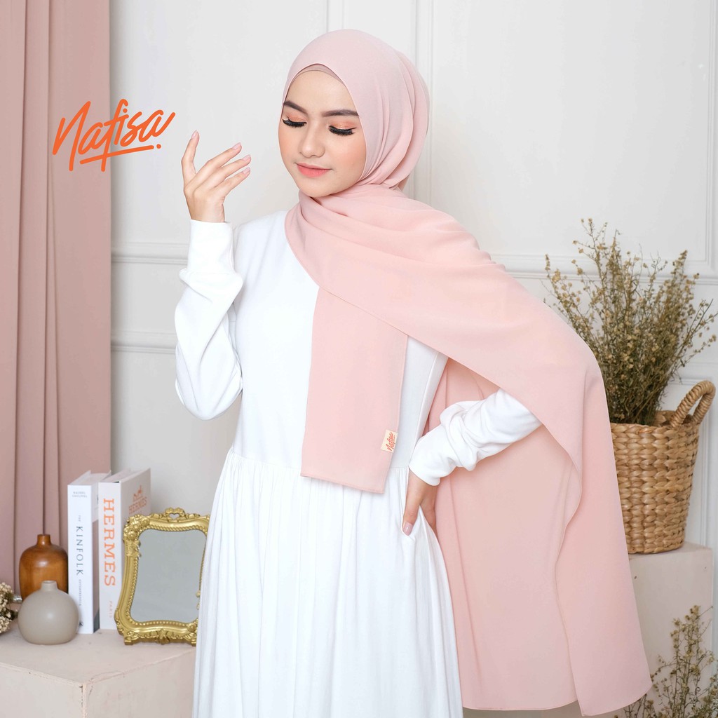 Nafisa Pasmina Cyra - Hijab Pashmina Warna Pastel Premium
