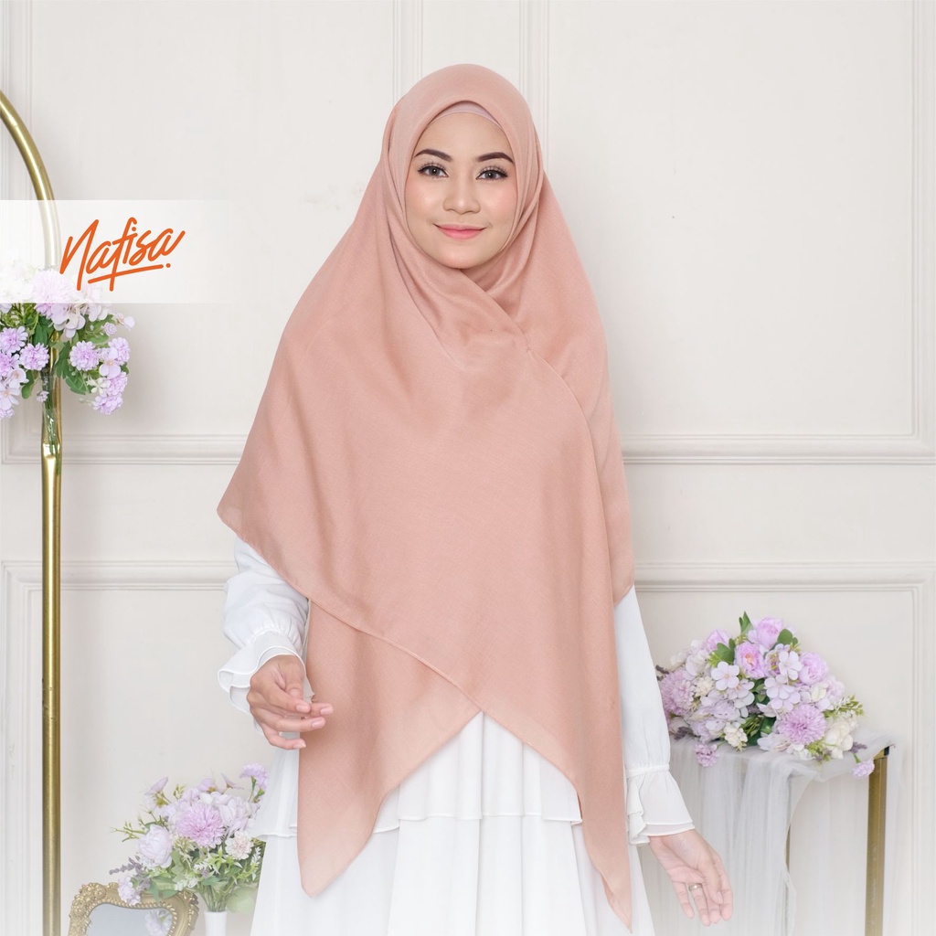Nafisa Scarf Allura Segiempat Jumbo | Jilbab Segiempat size M, L, XL | Hijab Segiempat Syar'i