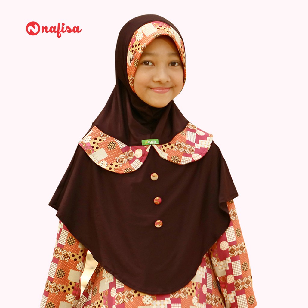 Nafisa Feyza Haruni - Jilbab Instan Anak Motif | Hijab Bergo Anak Lucu
