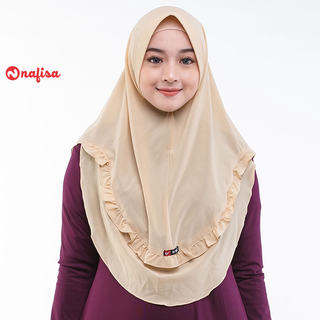 Nafisa Feyza Fukayna | Jilbab Instan Bergo Dewasa Bahan Diamond Crepe