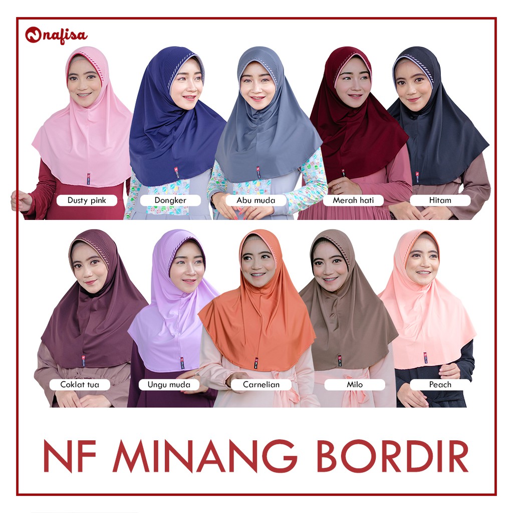 Nafisa Minang Bordir - Hijab Instan Bergo