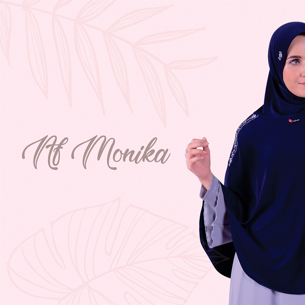 Nafisa Monika | Jilbab Instan Syar'i Bordir | Hijab Bergo Jumbo | Khimar Syar'i