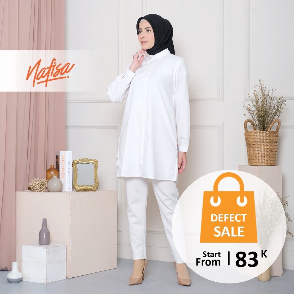 Nafisa Defect Sale - Tunik Fleksibel Day Kemeja Tunik Day to Day Toyobo Grade B