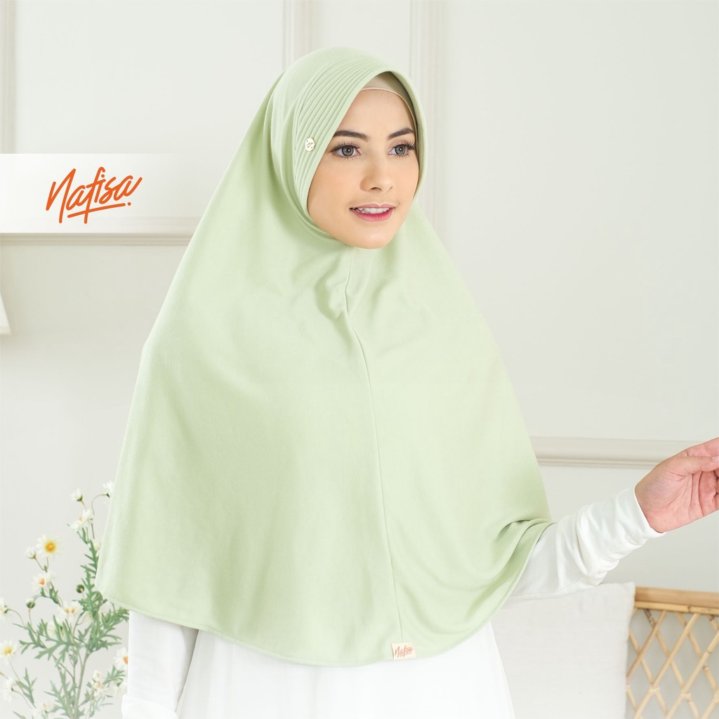 Nafisa Asha Premium - Hijab Instan Kaos Premium Bergo Pet Antem