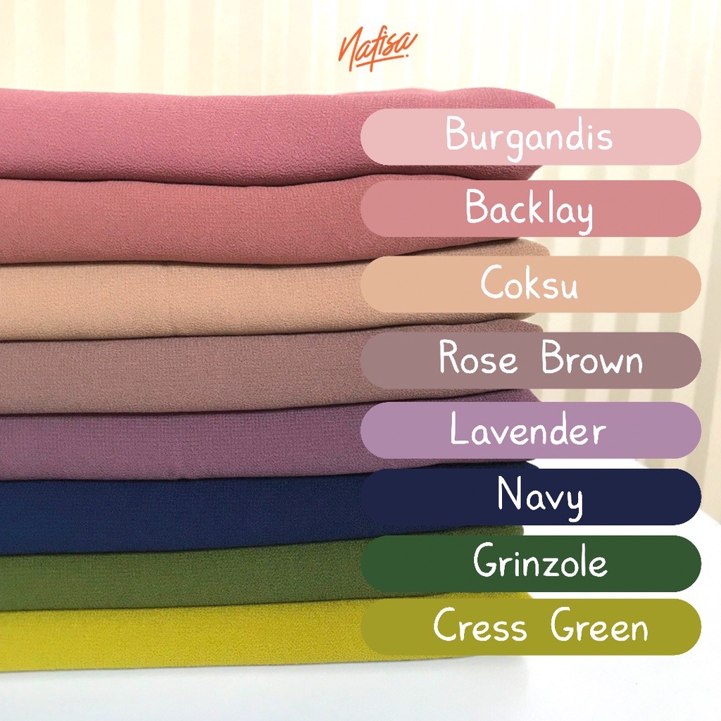 Nafisa Pasmina Cyra - Hijab Pashmina Warna Pastel Premium