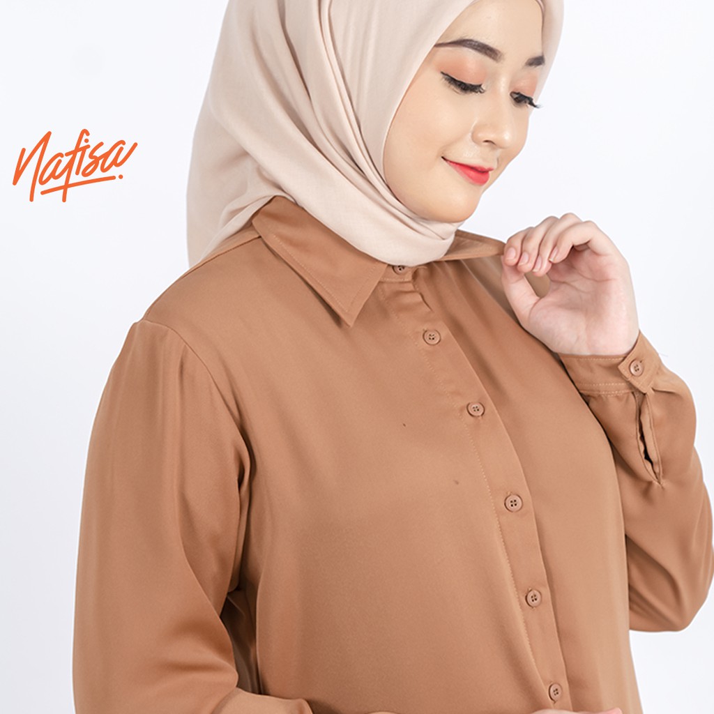 Nafisa Loria - Kemeja Atasan Muslim Wanita Size M, L, XL