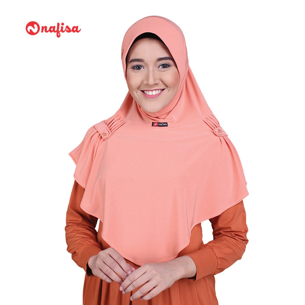 Nafisa Shafa Warna Putih - Kerudung instan dewasa