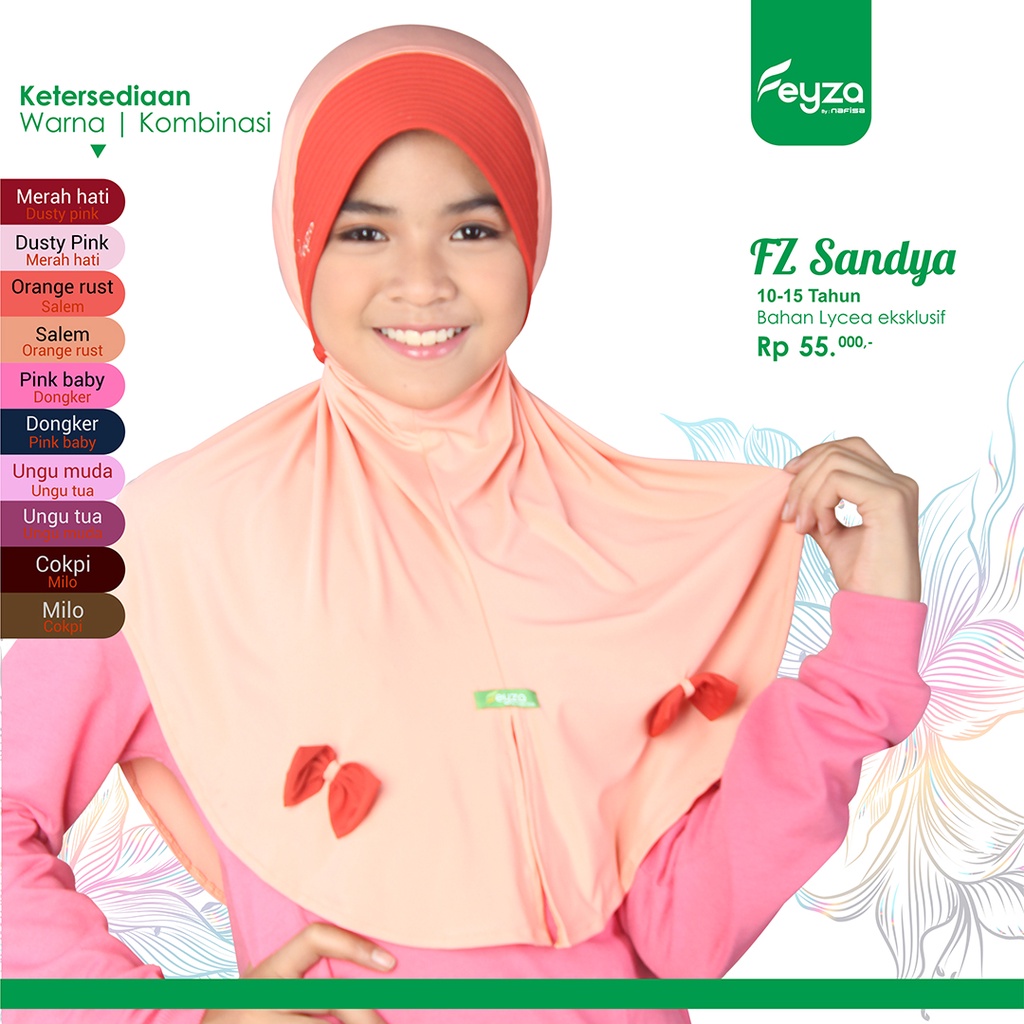 Nafisa Feyza Sandya - Jilbab Instan Anak Remaja Usia 10-15 Tahun