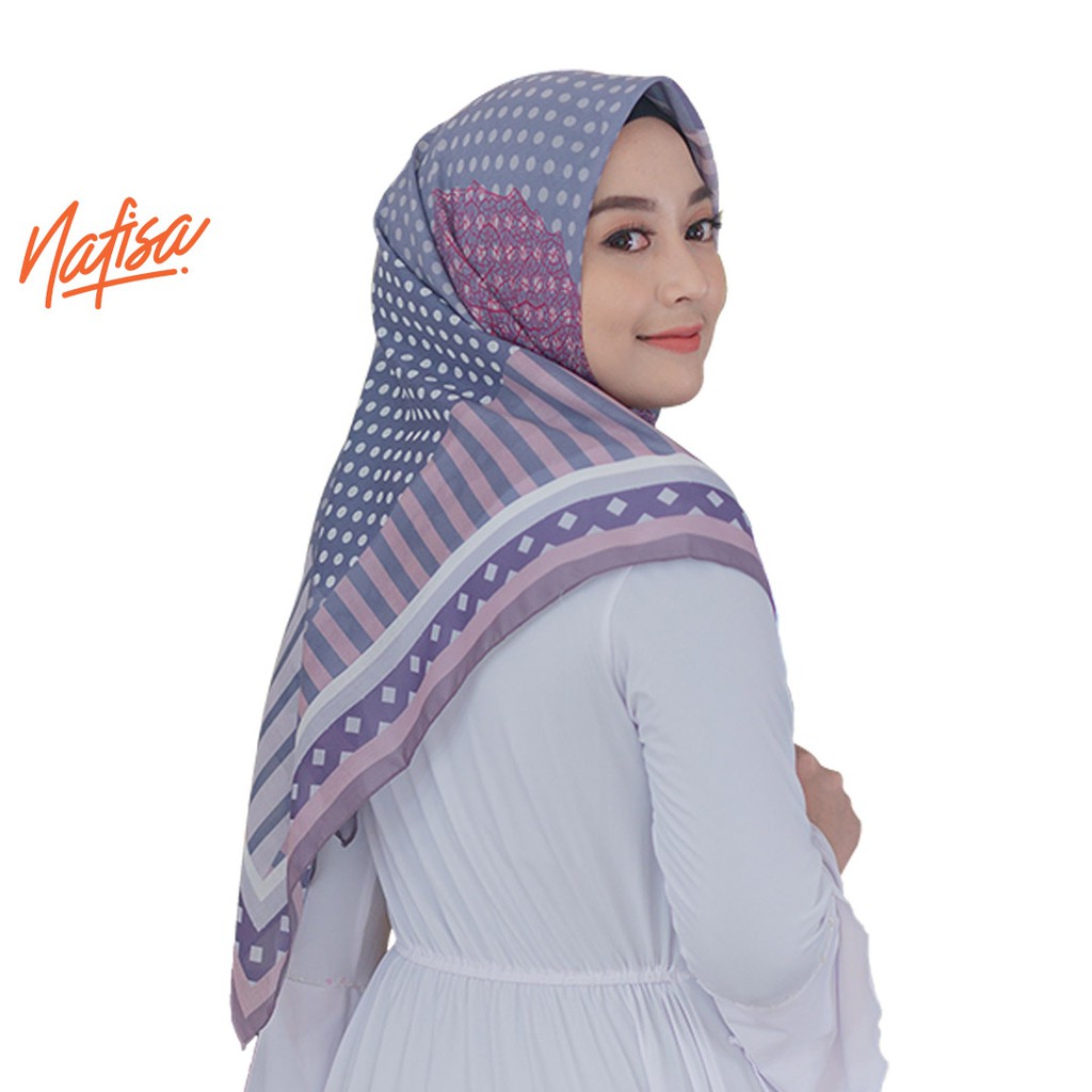 Nafisa Scarf Ayunidya - Hijab Segiempat Voal Scarf Masker Eksklusif premium