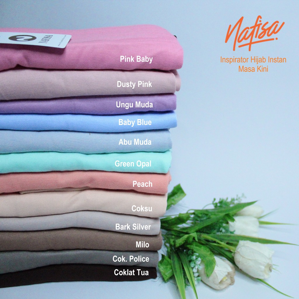 Nafisa Hijab At Home Reguler - Kerudung Instan Tali Jilbab Kaos Non Pet