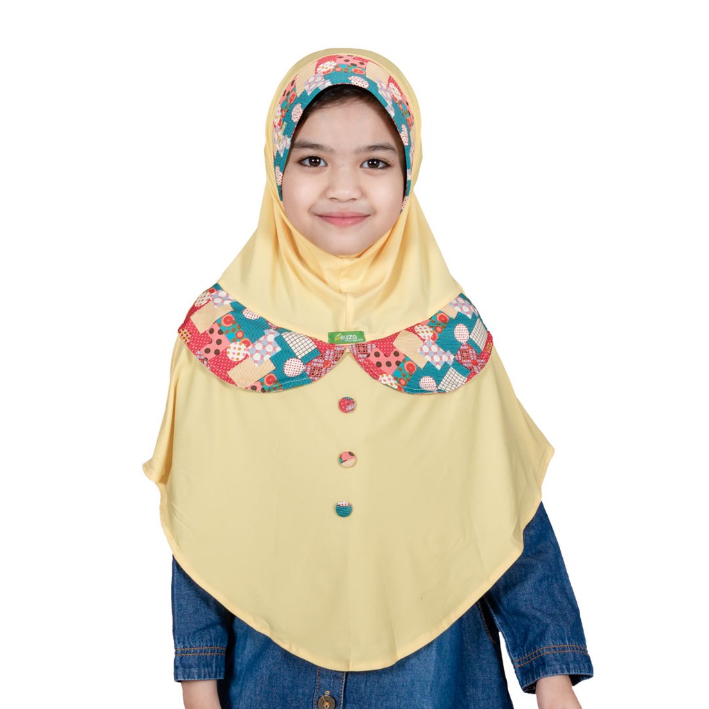 Nafisa Feyza Haruni - Jilbab Instan Anak Motif | Hijab Bergo Anak Lucu