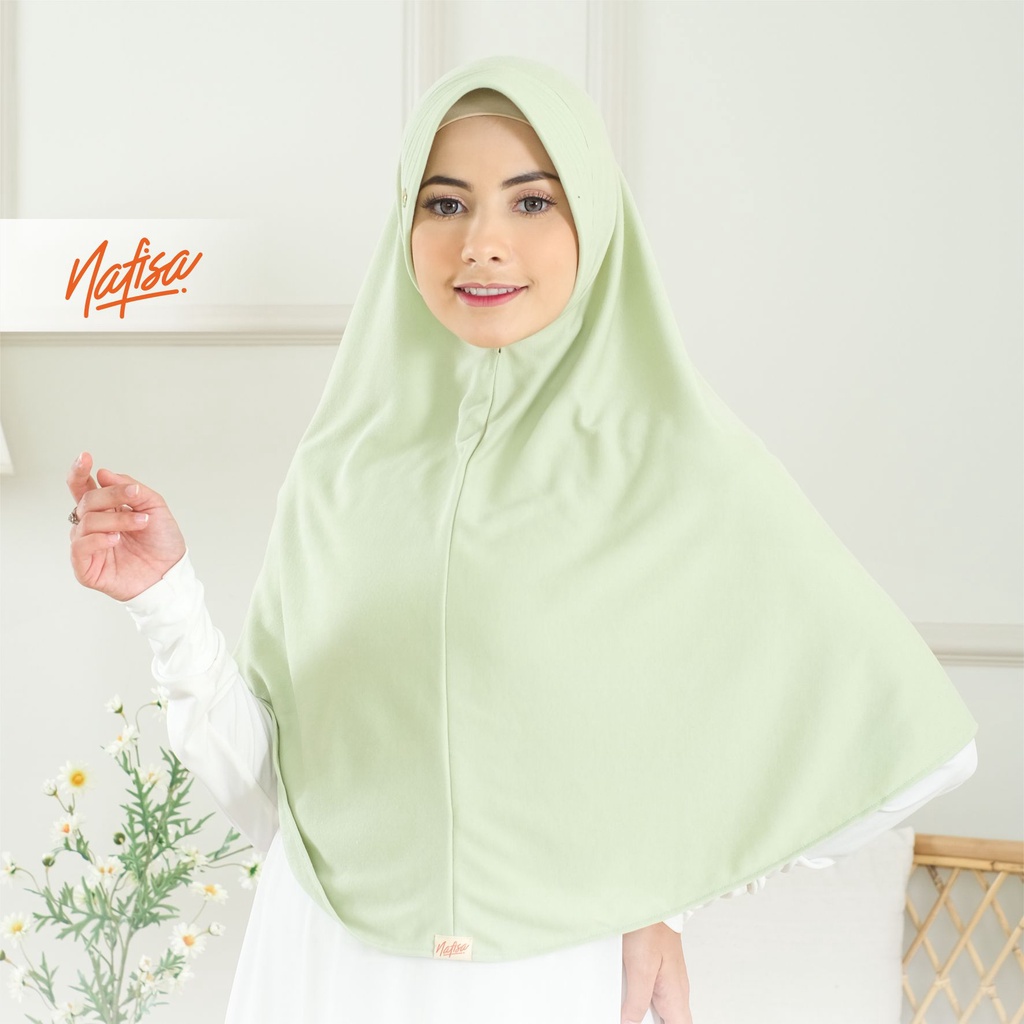 Nafisa Asha Premium - Hijab Instan Kaos Premium Bergo Pet Antem
