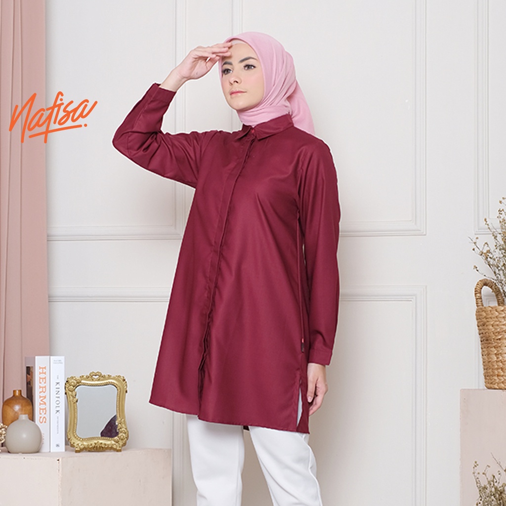 Nafisa Defect Sale - Tunik Fleksibel Day Kemeja Tunik Day to Day Toyobo Grade B