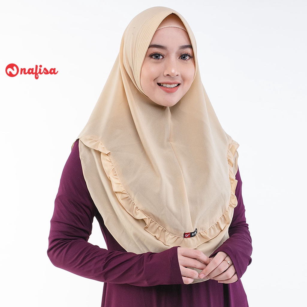 Nafisa Feyza Fukayna | Jilbab Instan Bergo Dewasa Bahan Diamond Crepe