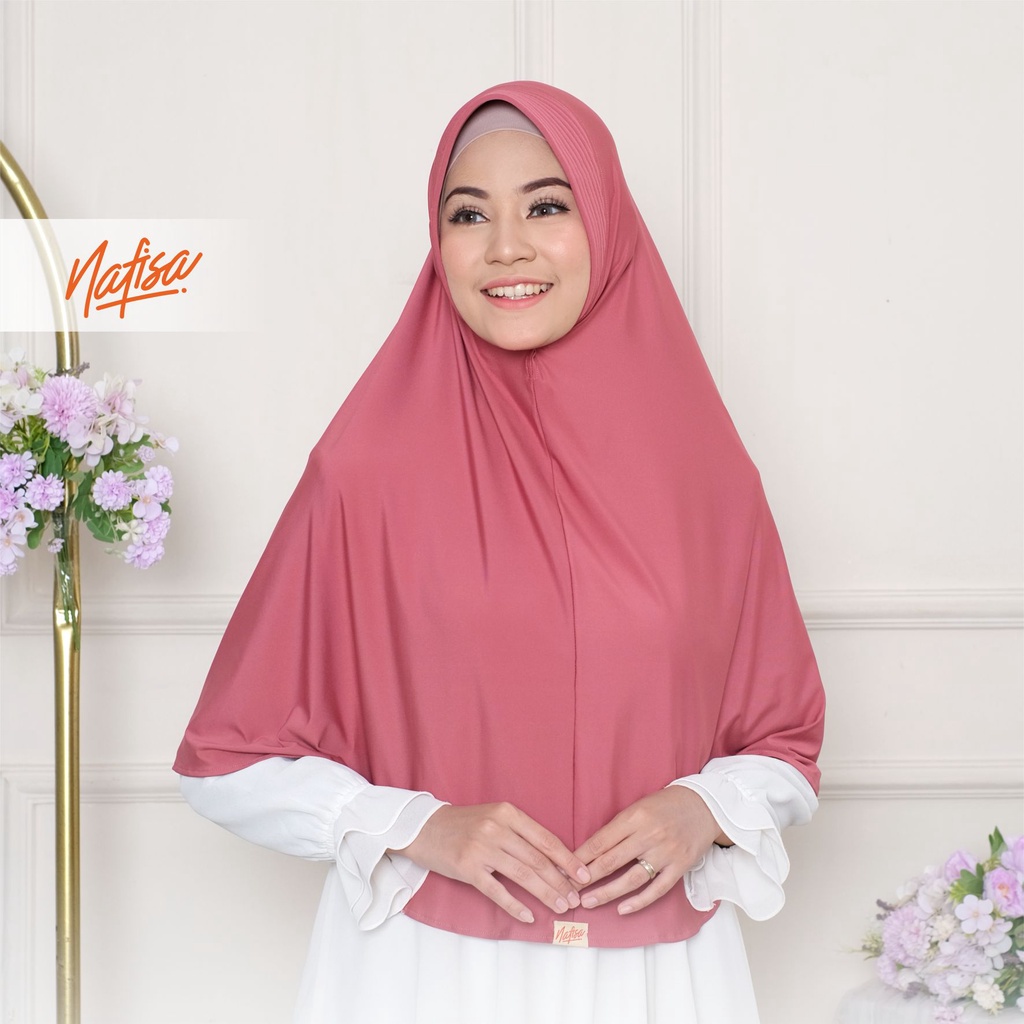 Nafisa New Asha Lycra Premium  -  Jilbab Instan Lycra Eksklusif Bergo Pet Antem
