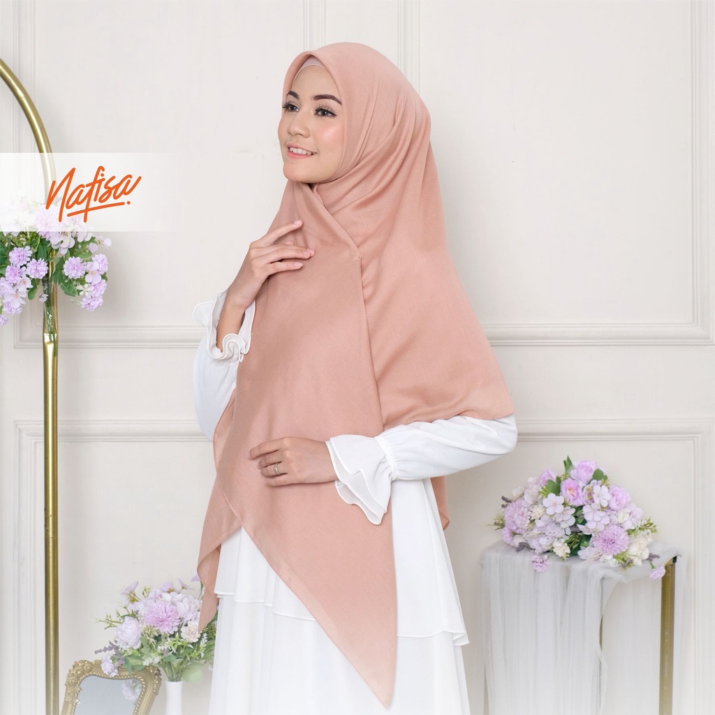 Nafisa Scarf Allura Segiempat Jumbo | Jilbab Segiempat size M, L, XL | Hijab Segiempat Syar'i